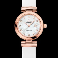 34 mm, oro Sedna™ su cinturino di pelle