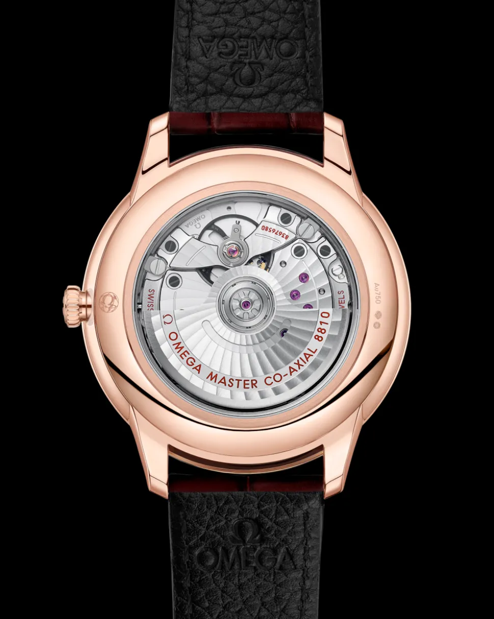 41 mm, oro Sedna™ su cinturino di pelle