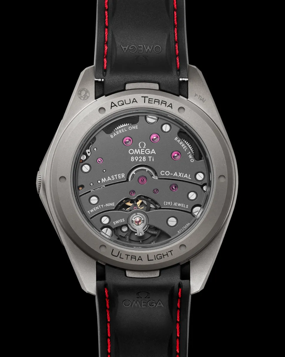 41 mm, titanio su cinturino in caucciù