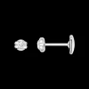 Orecchini, oro bianco 18k, diamanti