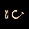 Orecchini, oro giallo 18k, diamanti