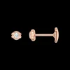 Orecchini, oro rosso 18k, diamanti