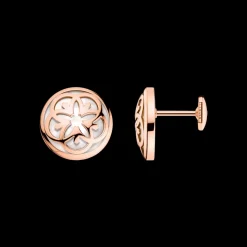 Orecchini, oro rosso 18k, madreperla