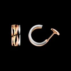 Orecchini, oro rosso 18k, oro bianco 18k, oro giallo 18k
