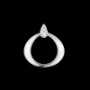 Pendente, oro bianco 18k, diamanti