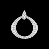 Pendente, oro bianco 18k, diamanti