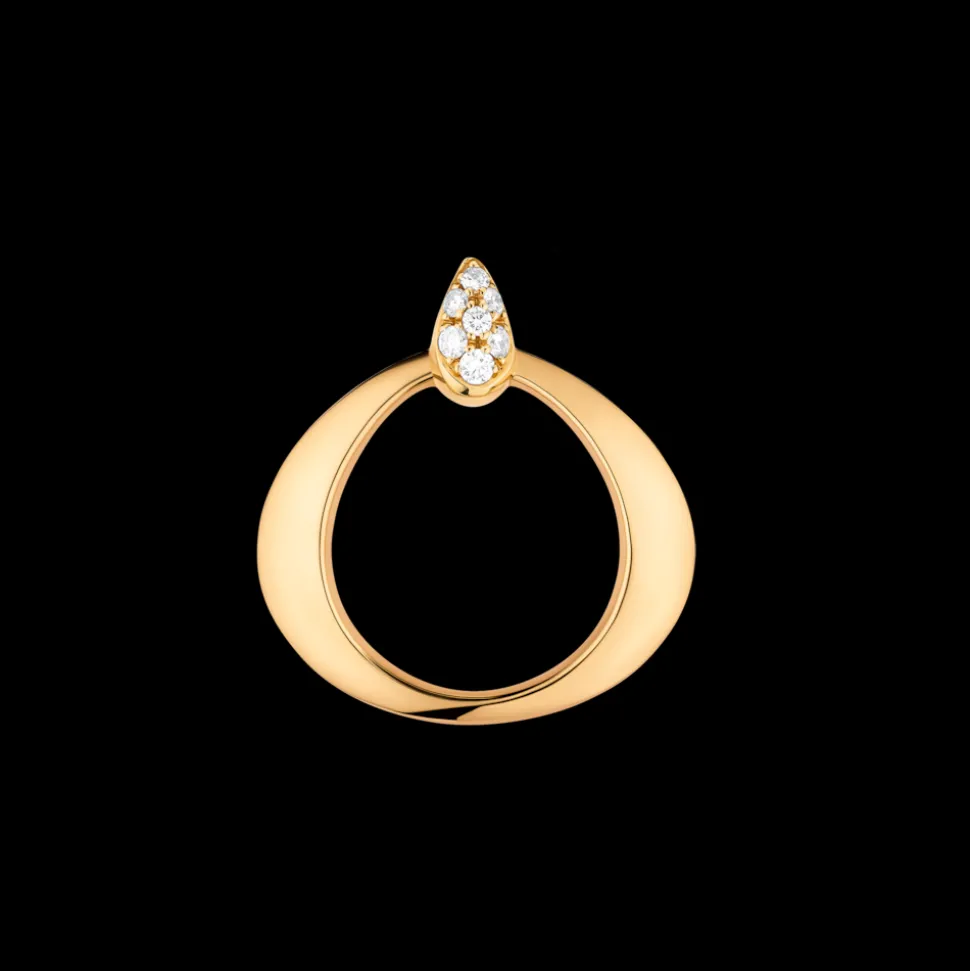 Pendente, oro giallo 18k, diamanti