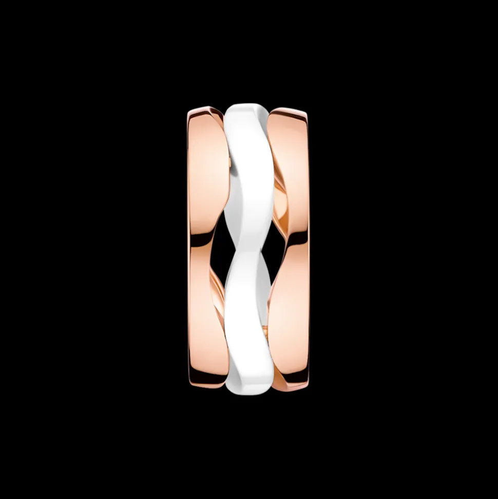 Pendente, oro rosso 18k, ceramica