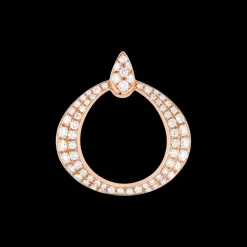 Pendente, oro rosso 18k, diamanti
