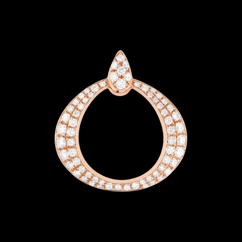 Pendente, oro rosso 18k, diamanti